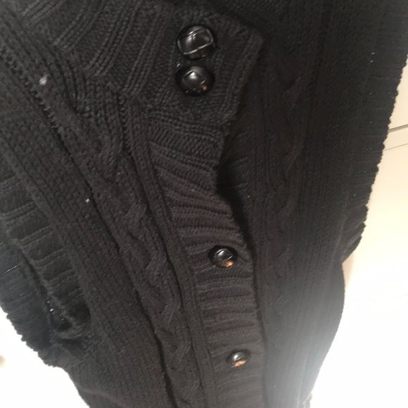 Black button up sweater vest - Picture 2 of 2